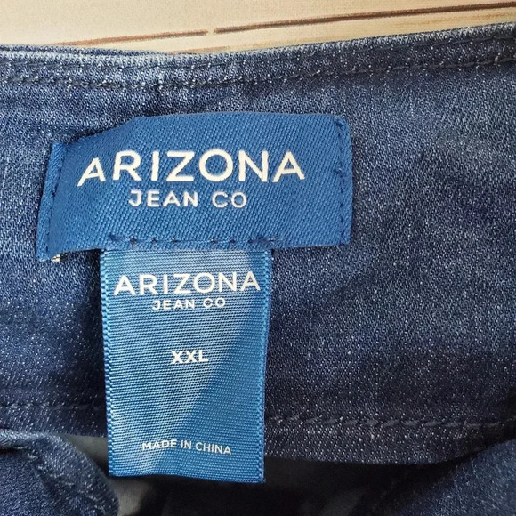 NWT Arizona Jeans Women's XXL Retro Denim Jean Flare Leg Sleeveless Jumpsuit - Picture 10 of 12